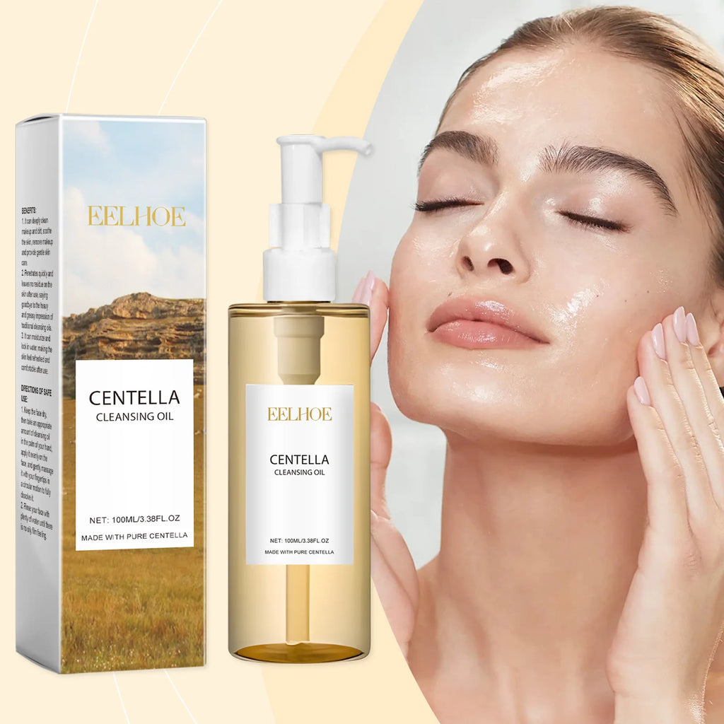 ✨ Huile Démaquillante Premium à la Centella Asiatica – Élimine le Maquillage Waterproof, Purifie et Sublime la Peau