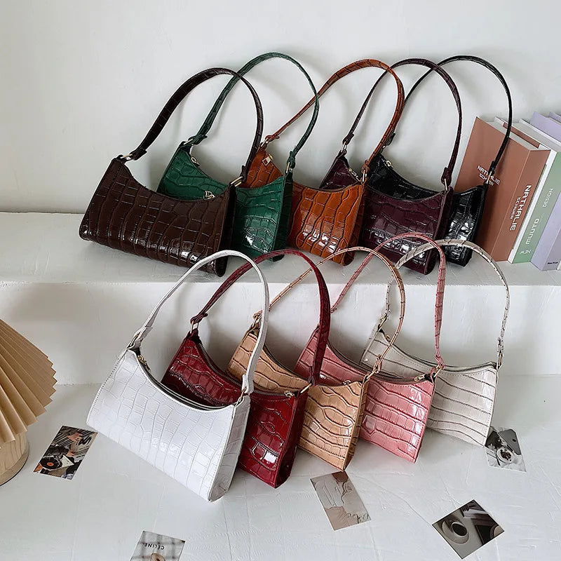 Sac Éclat – Sac à Main Structuré Effet Crocodile