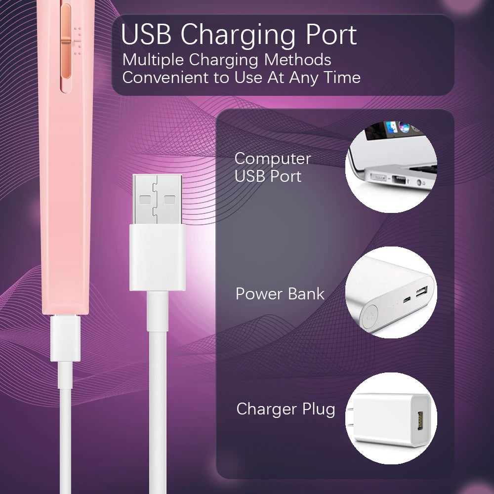 Set de Manucure et Pédicure Portable Électrique – 4 Vitesses Réglables, Kit de Soin des Ongles Rechargeable pour Exfolier et Polir les Ongles