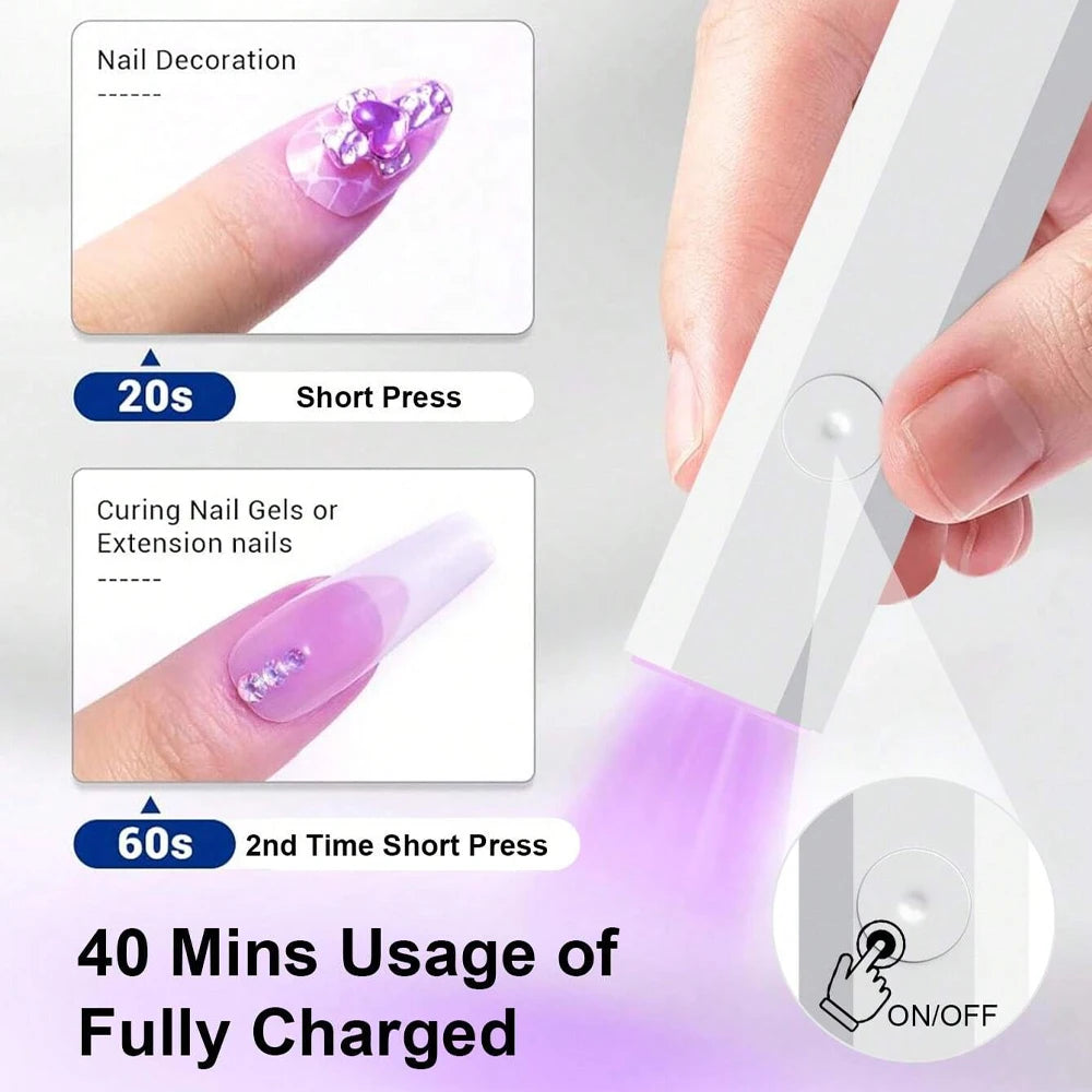 💅 Lampe UV LED Rechargeable pour Vernis Semi-Permanent