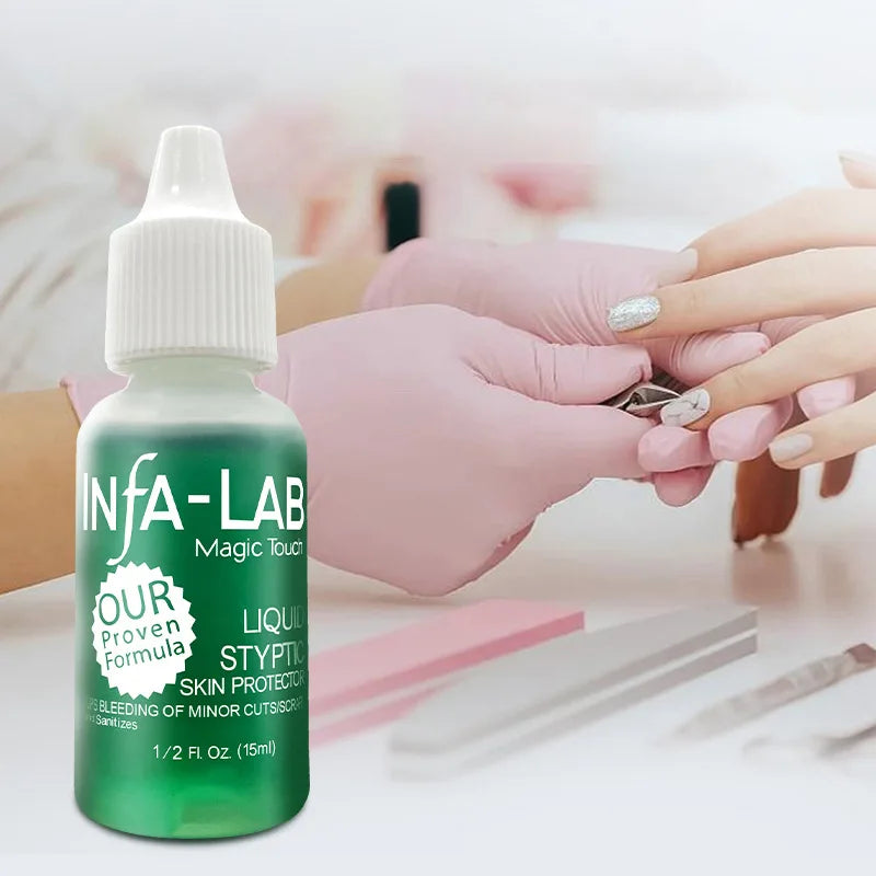 Stop Saignement Professionnel pour Ongles – Liquide Hémostatique Désinfectant Haute Précision