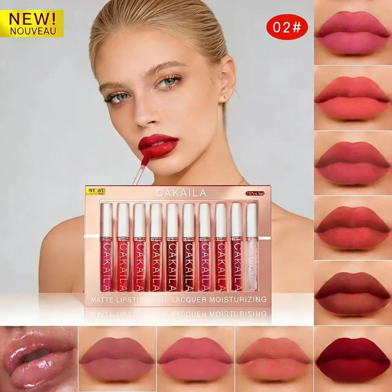 Rouge à Lèvres Liquide Mat Longue Tenue - Couleurs Intenses et Waterproof