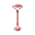 Rouleau de Massage Visage en Quartz Rose avec Pierre Gua Sha