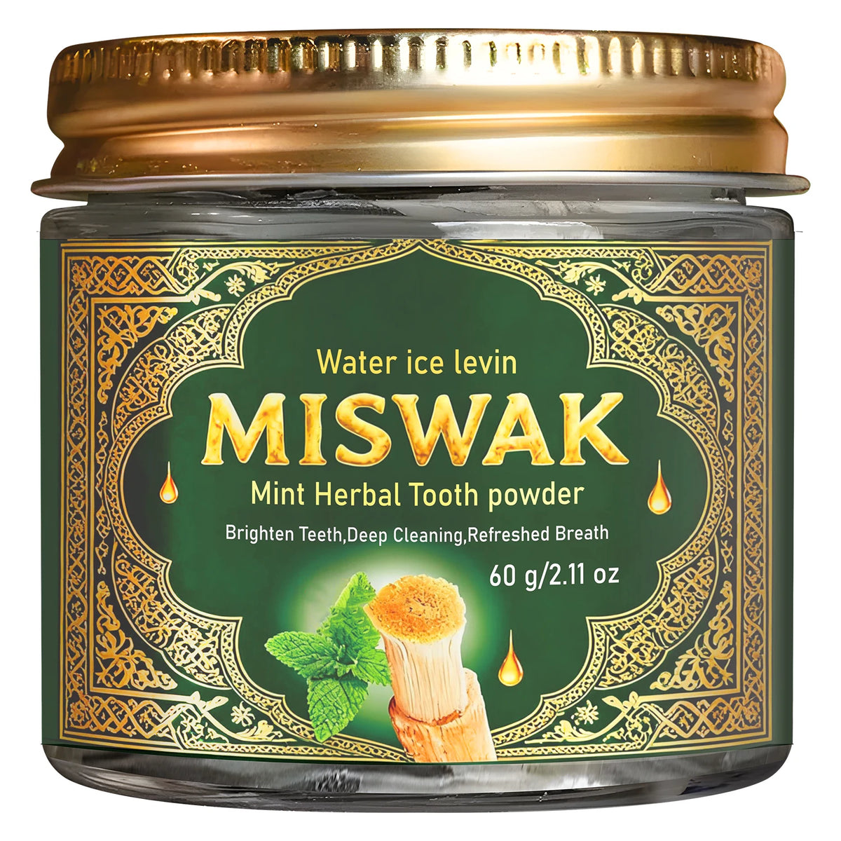 Poudre Dentaire au Miswak Nettoyage Profond & Éclat
