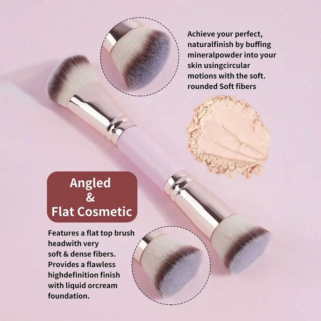 ✨ Coffret Luxe de 4 Pinceaux de Maquillage Professionnels – Double Embout & Étui Premium