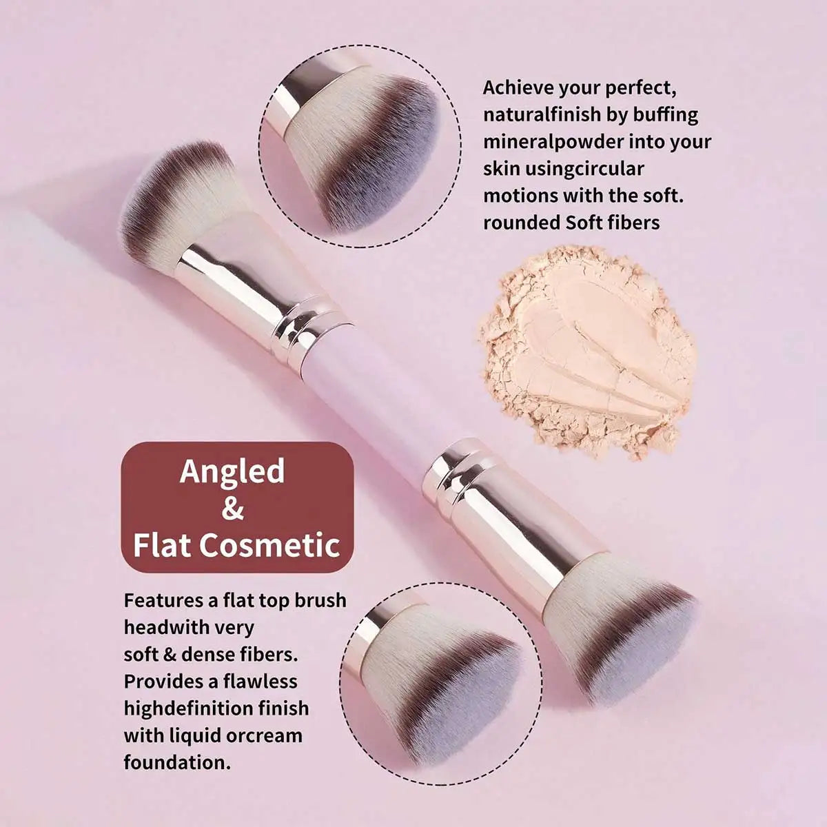 ✨ Coffret Luxe de 4 Pinceaux de Maquillage Professionnels – Double Embout & Étui Premium