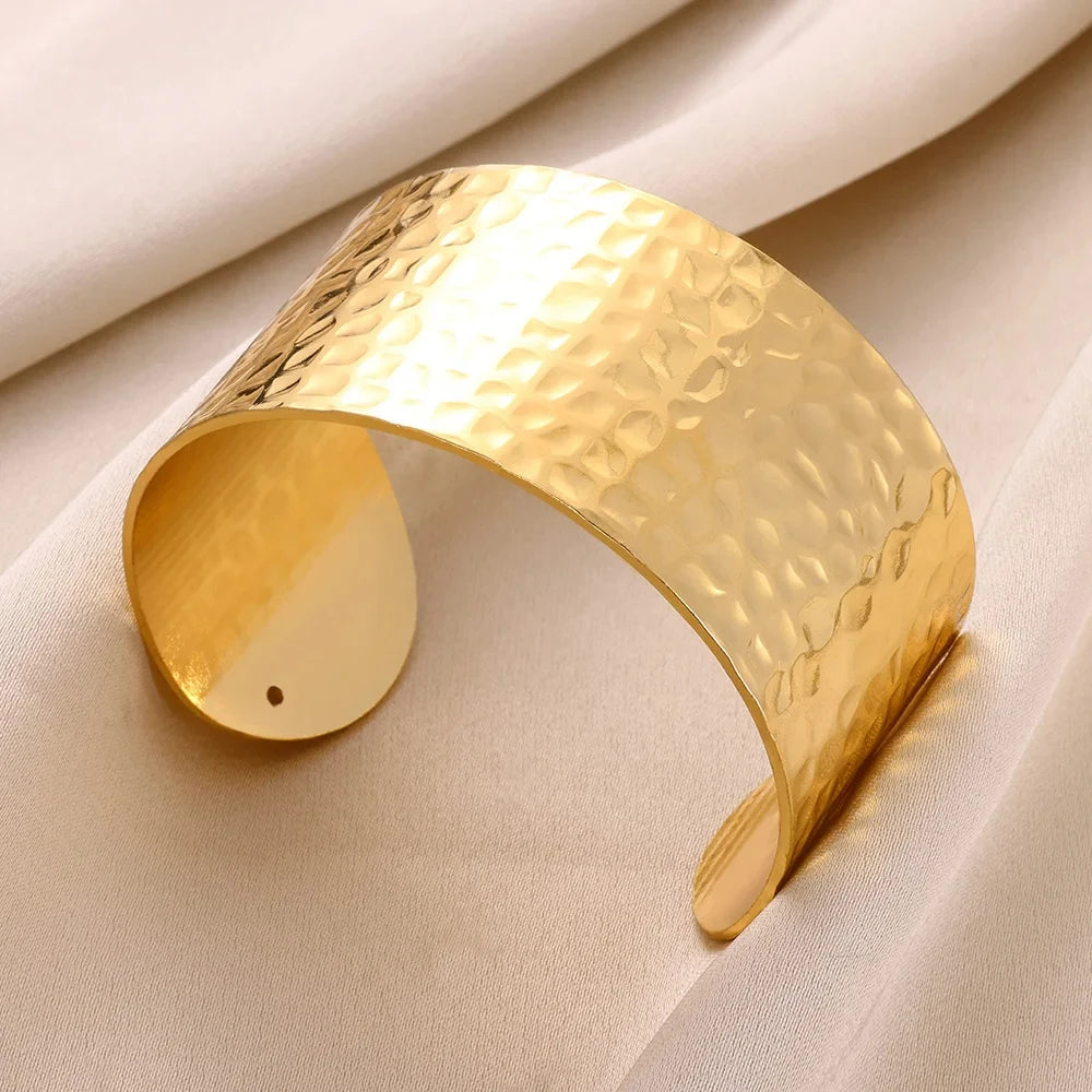 Jonc Impérial – Bracelet Doré Femme en Acier Inoxydable