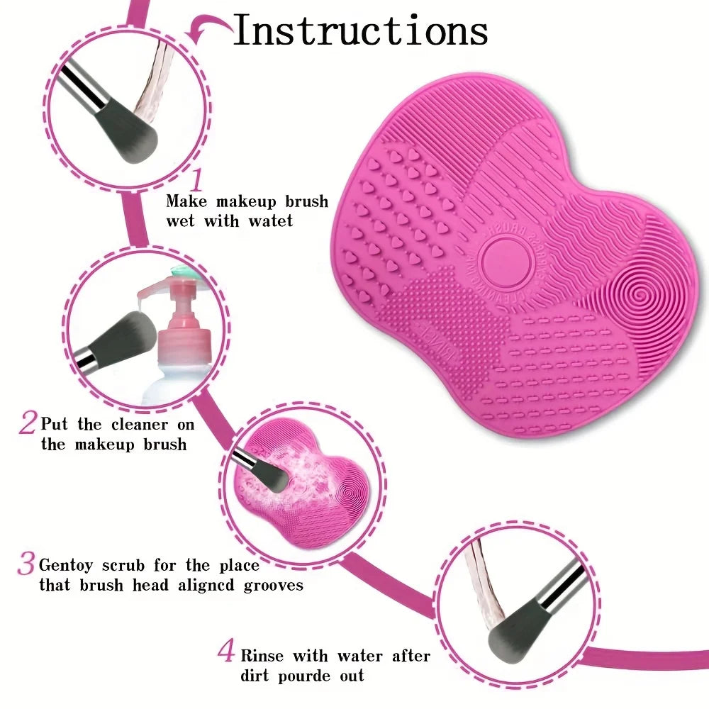 Tapis de Nettoyage en Silicone pour Pinceaux de Maquillage