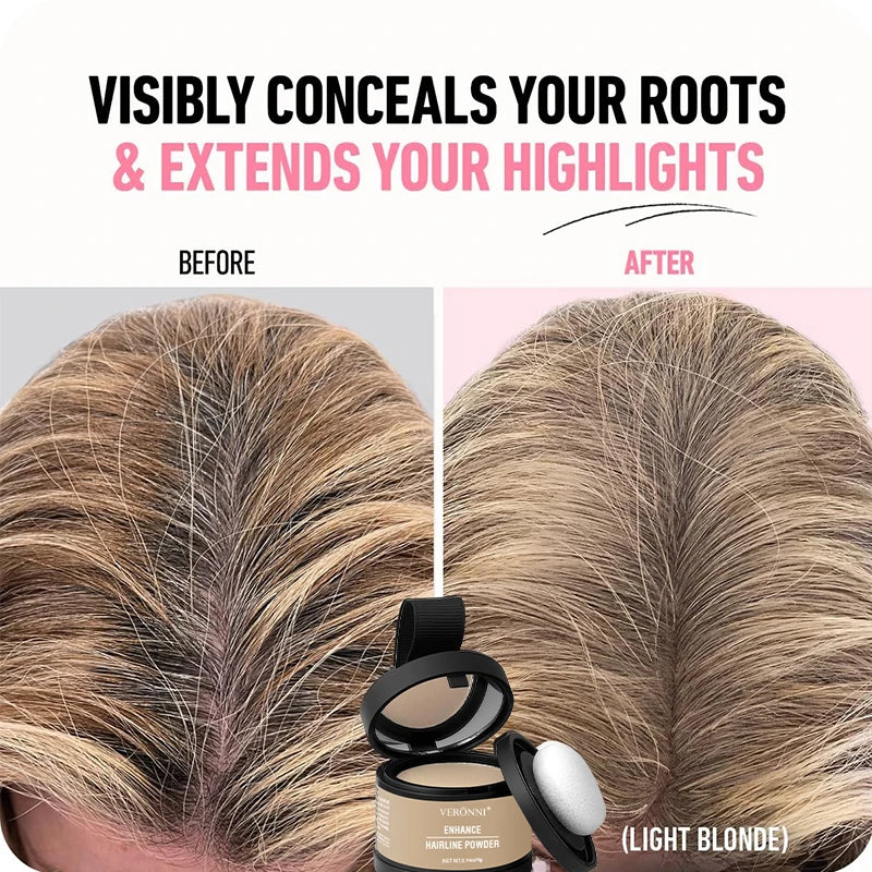 HairFill Pro™ | Poudre Correctrice Racines & Effet Chevelure Dense