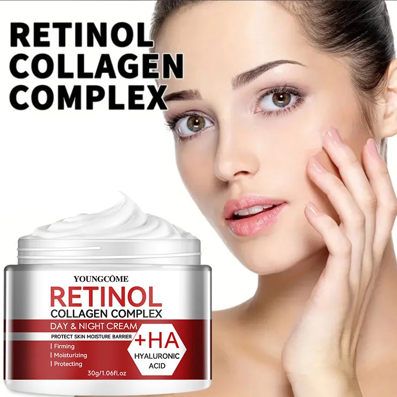 👑 Crème Visage Premium au Rétinol & Collagène – Hydratation Intense & Peau Raffermie ⭐
