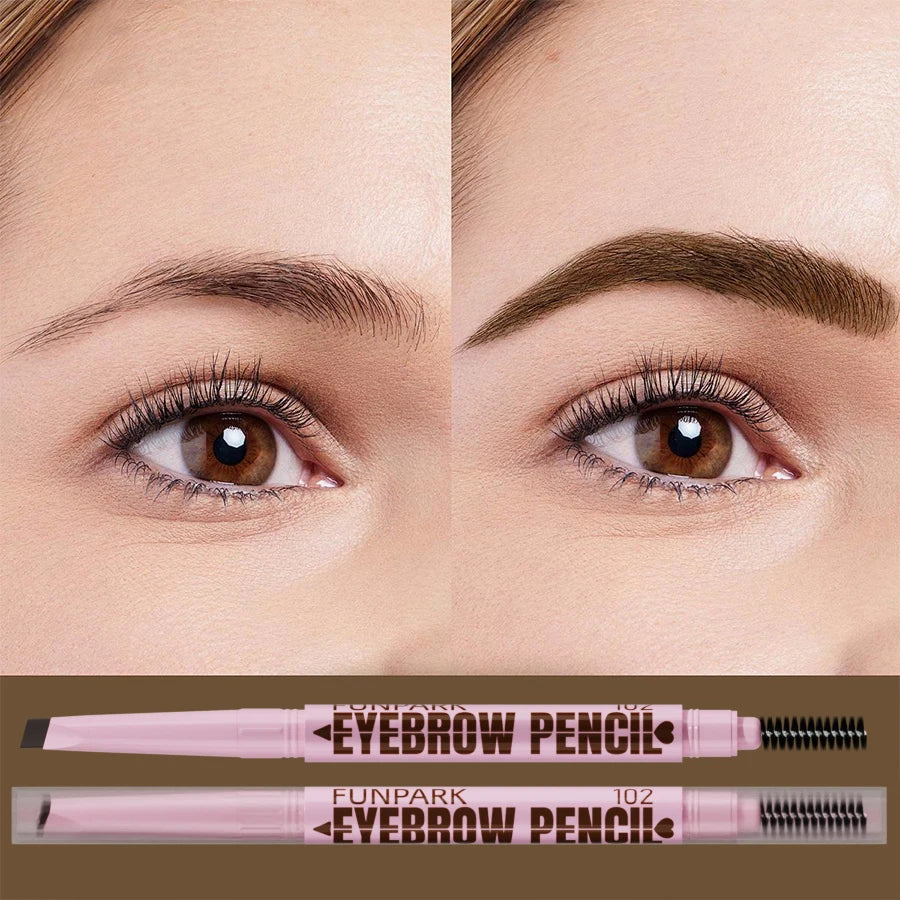 Crayon à Sourcils 2-en-1 Professionnel – 5 Teintes, Waterproof & Longue Tenue