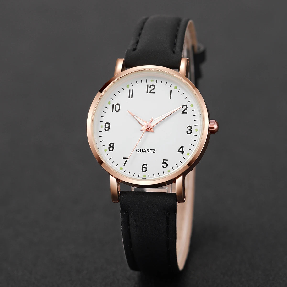 Montre Femme Tendance Décontractée – Bracelet en Cuir, Mouvement Quartz