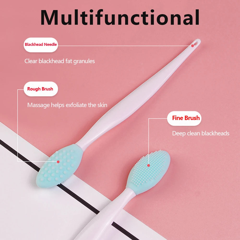 Brosse Exfoliante en Silicone pour le Visage & le Nez – Nettoyage en Profondeur des Pores et Points Noirs