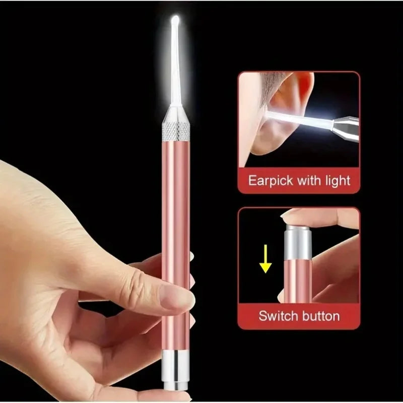 👂 EarGlow Pro™ – Cure-Oreille Lumineux Haute Précision