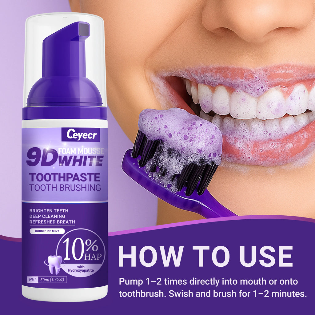 * Dentifrice Mousse 9D Éclat & Blancheur