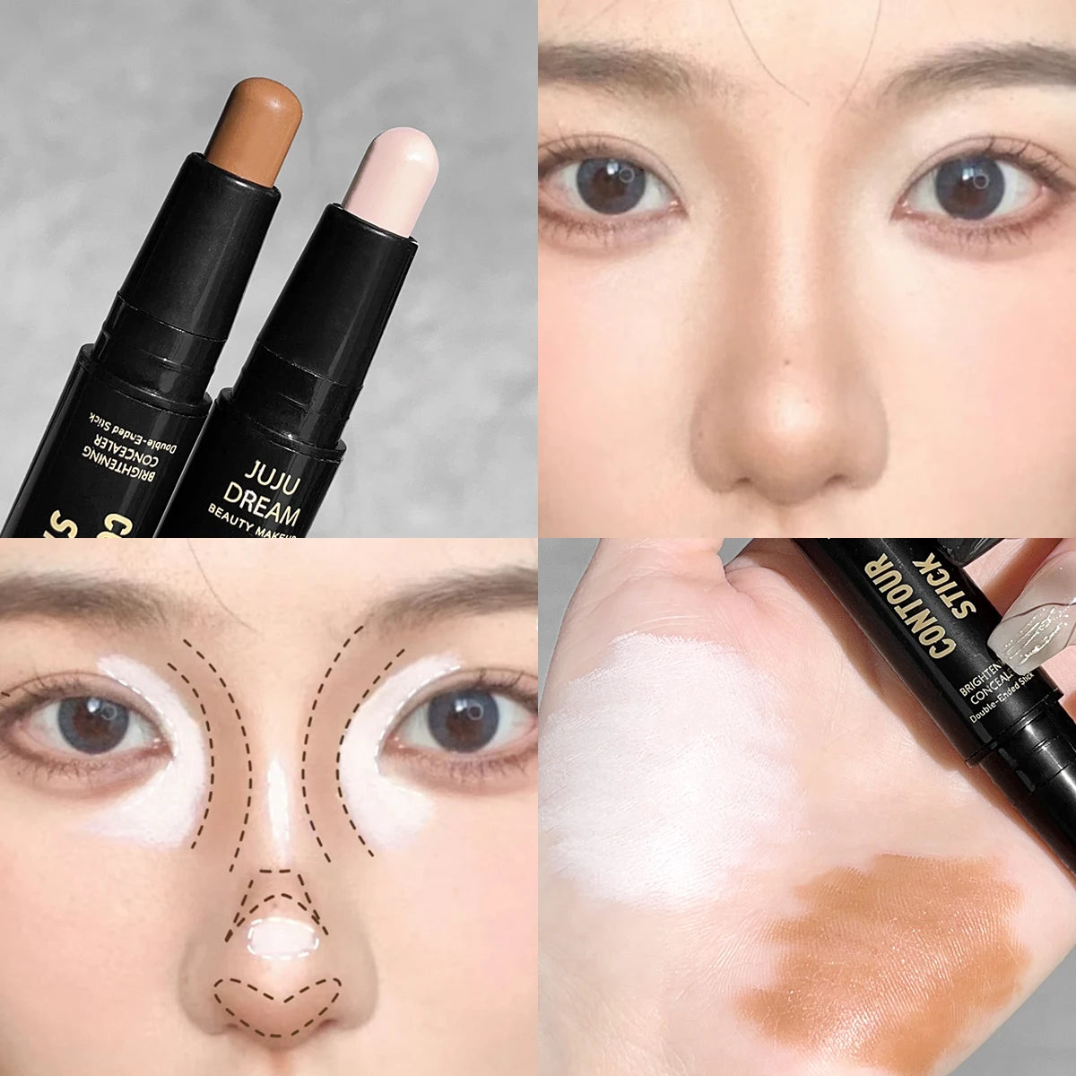 Contour Sculpt Luxe™ – Stick Double Embout pour un Teint Sculpté, Éclatant et Sans Défaut