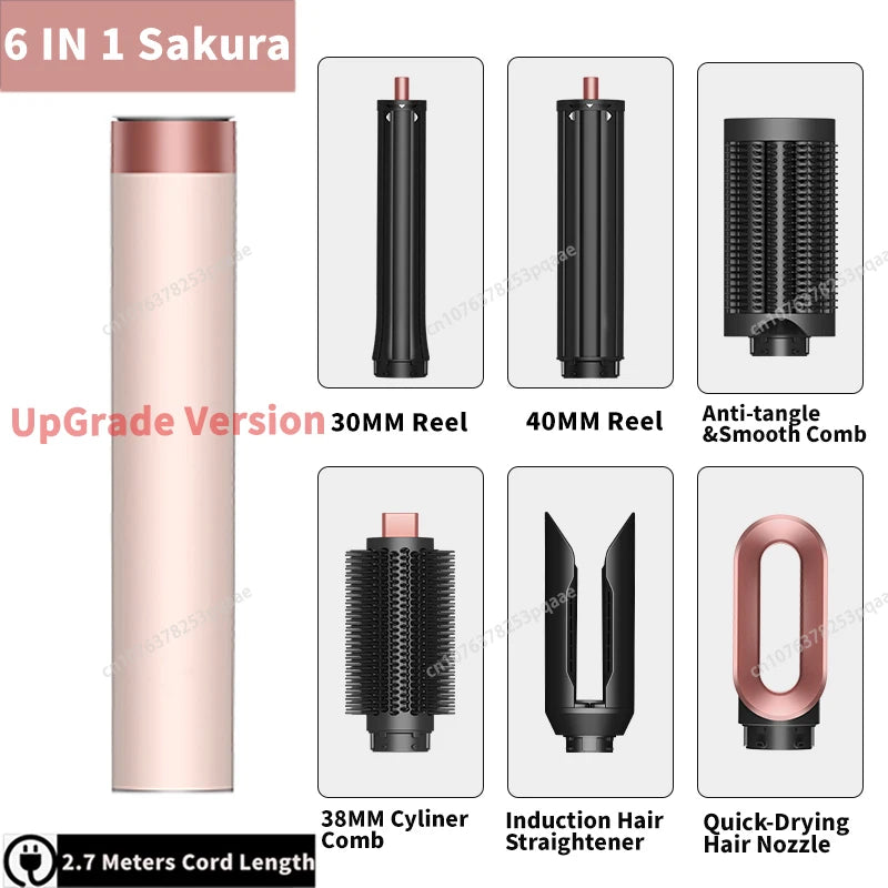 Sèche-Cheveux Multifonction 6-en-1 AirStyler Pro™ | Séchage, Boucles & Lissage Professionnels