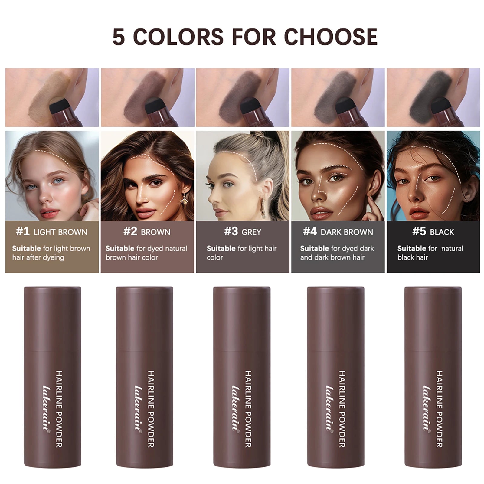 ✨ Stick Correcteur de Racines Luxe – Couverture Instantanée des Cheveux Gris, Waterproof & Effet Naturel Longue Tenue