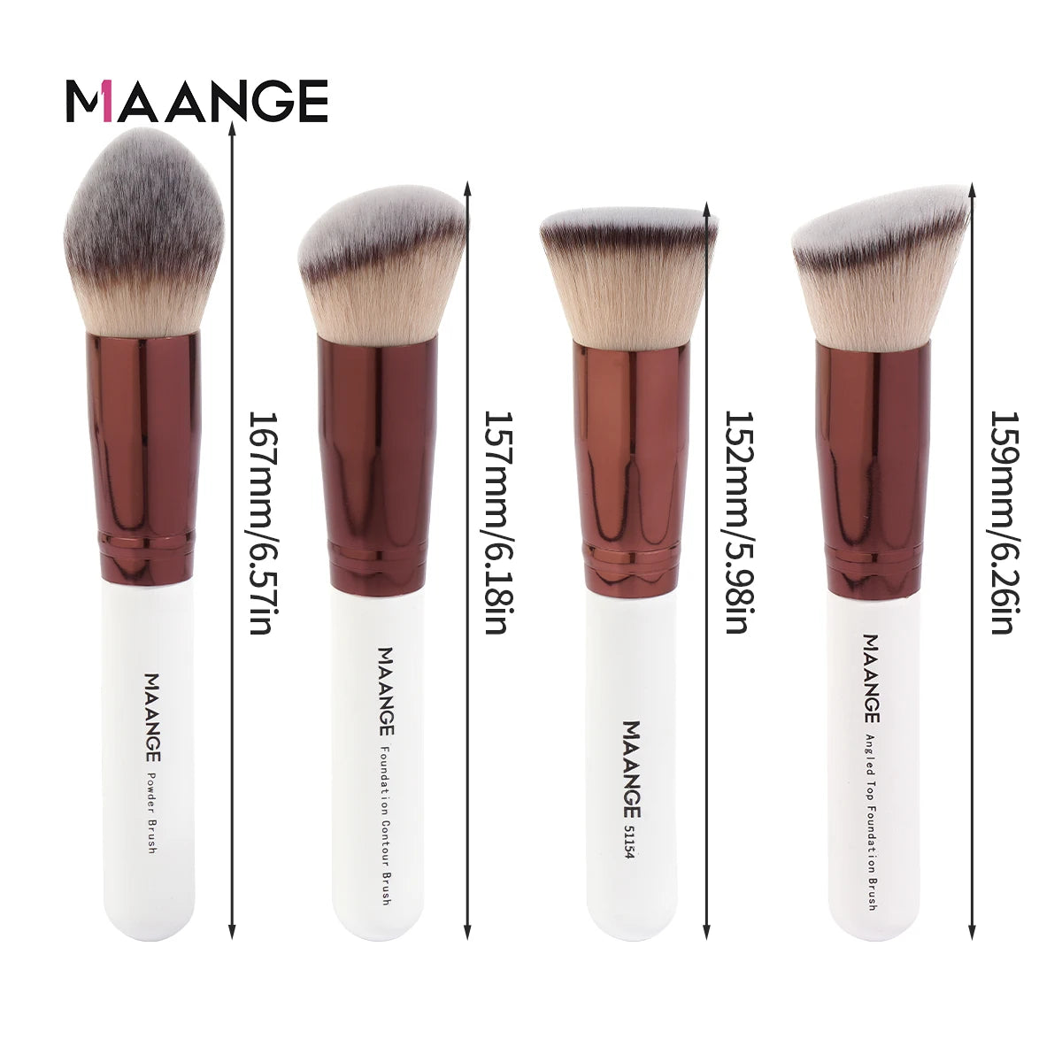 Pinceaux de Maquillage Signature 4 Pièces – Précision Professionnelle & Finition Haute Définition ✨