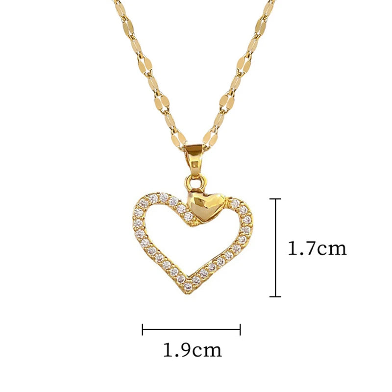 Collier Signature Cœur – Éclat Doré
