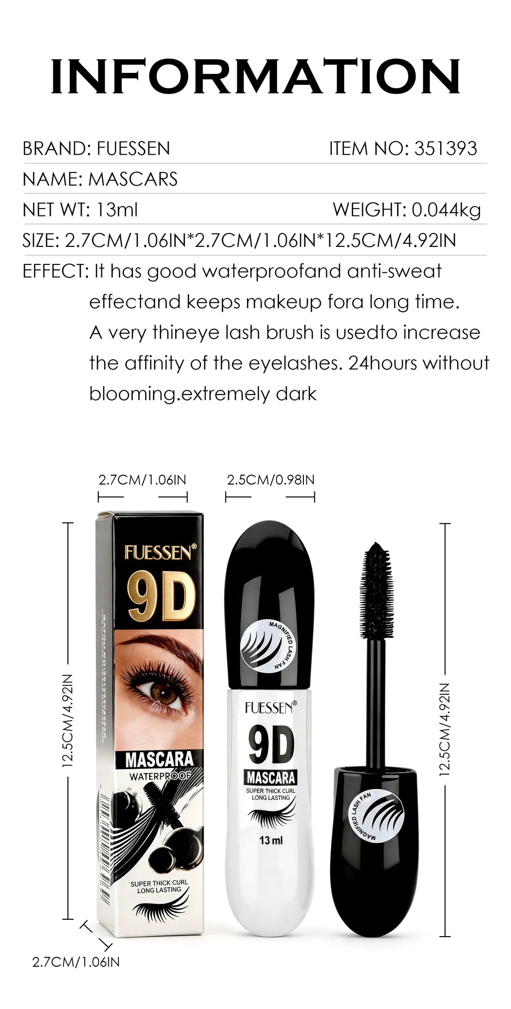 Mascara Fibre 9D – Regard Intense Longue Tenue