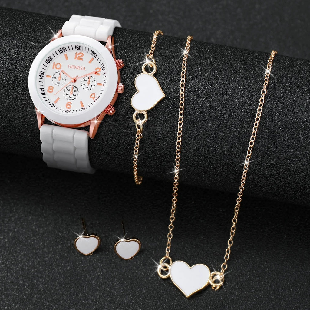 Coffret Montre Femme & Bijoux Cœur – Élégance Signature