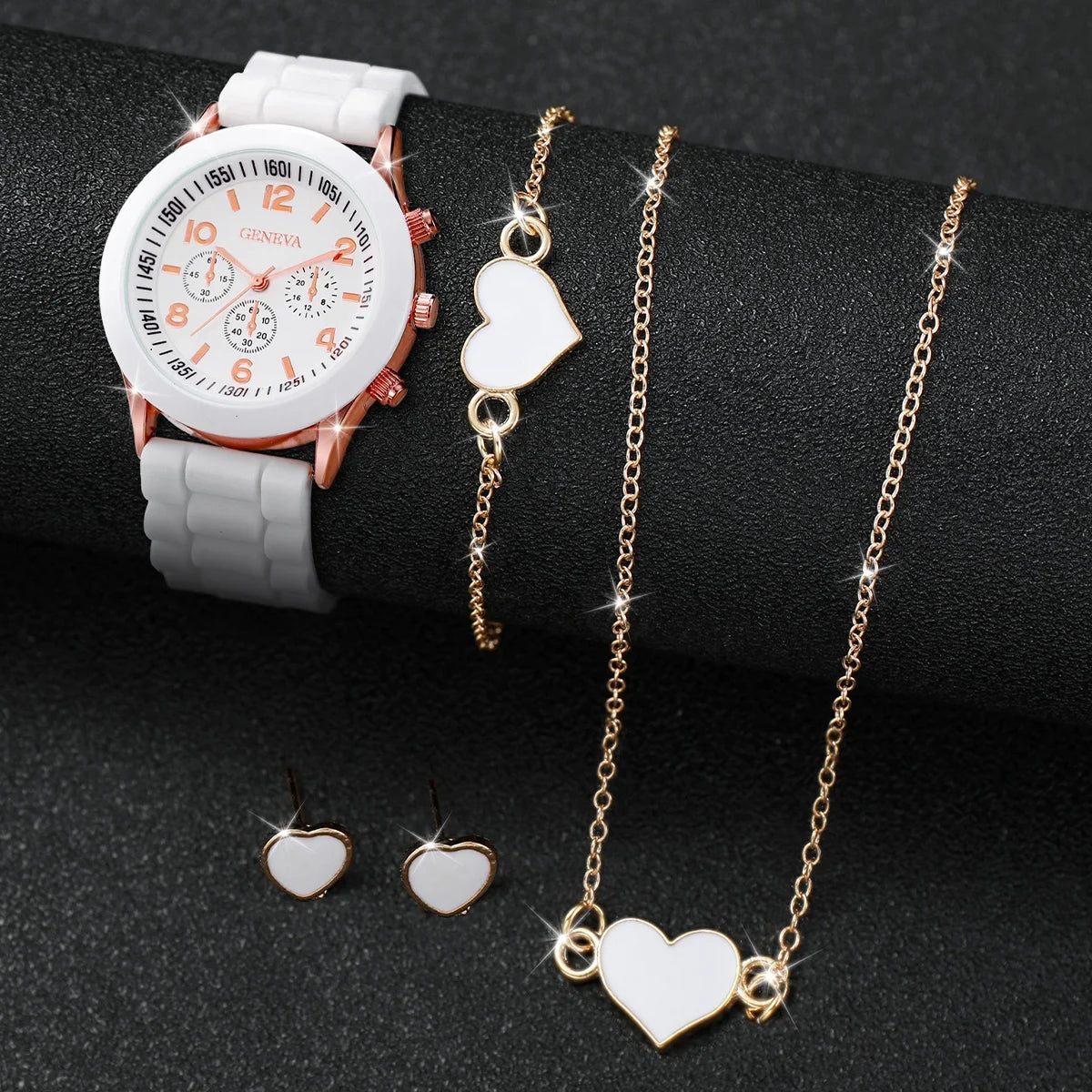 Coffret Montre Femme & Bijoux Cœur – Élégance Signature