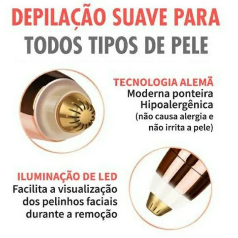 💎 BrowGlow Pro™ – Tondeuse Rechargeable Premium pour Sourcils & Duvet du Visage