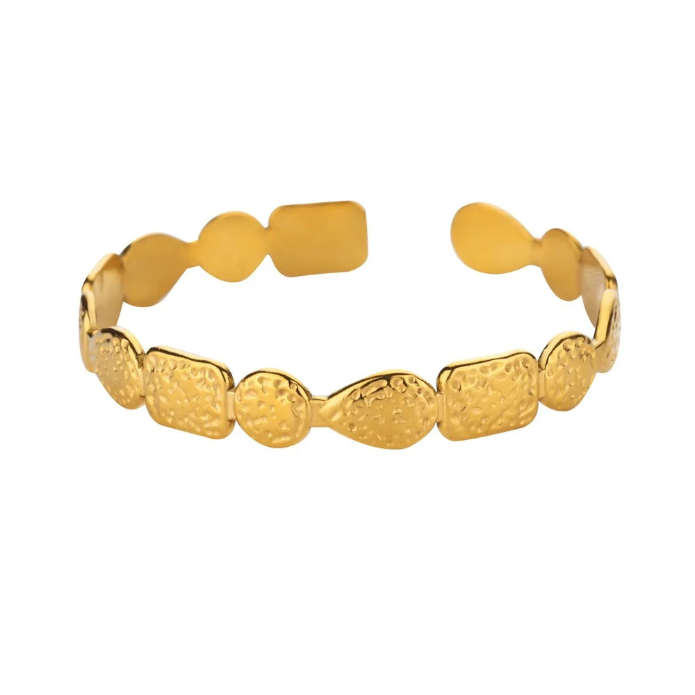 Jonc Impérial – Bracelet Doré Femme en Acier Inoxydable