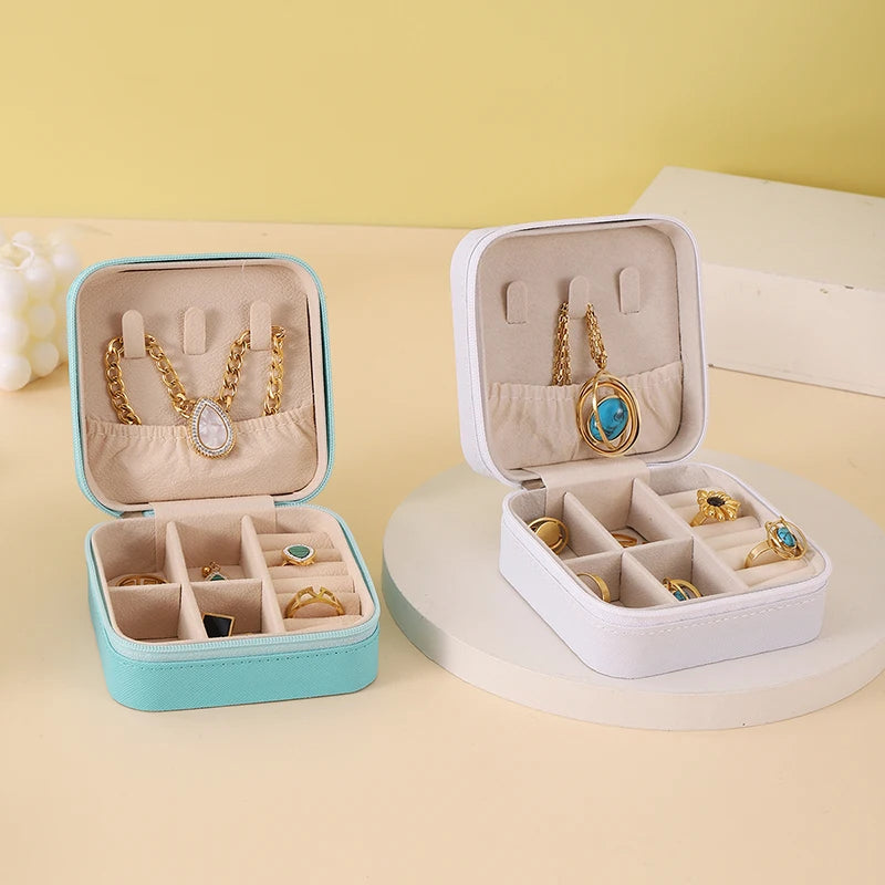 ✨ Coffret à Bijoux Premium de Voyage – Organisateur Élégant pour Bagues, Colliers, Boucles d’Oreilles & Bracelets
