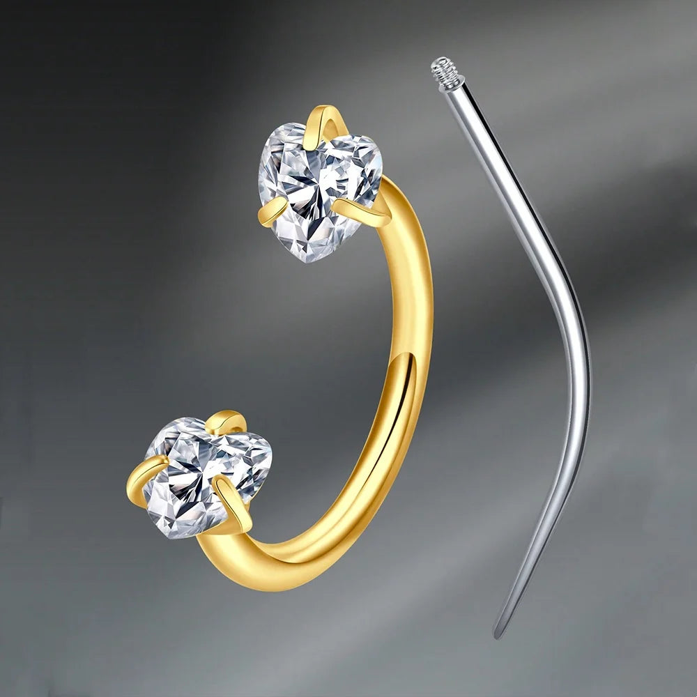 Collection Prestige™ – Piercings en Acier Inoxydable & Zircon Cubique