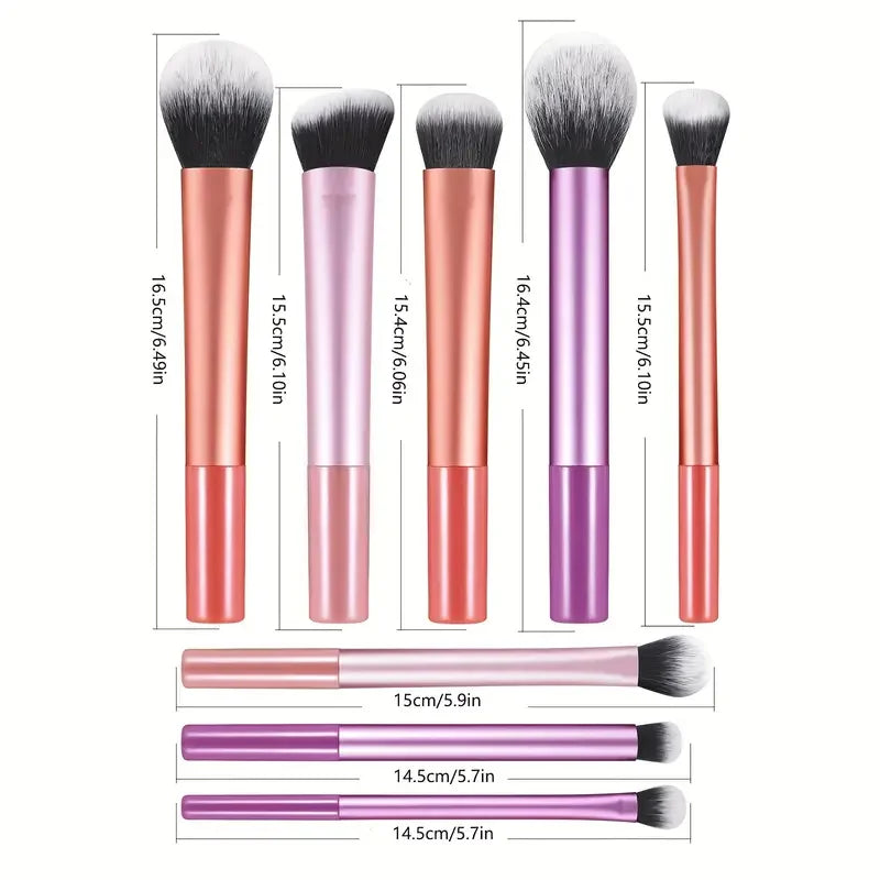 Kit de 8 Pinceaux de Maquillage Professionnels - Doux , Précis et Faciles à Utiliser