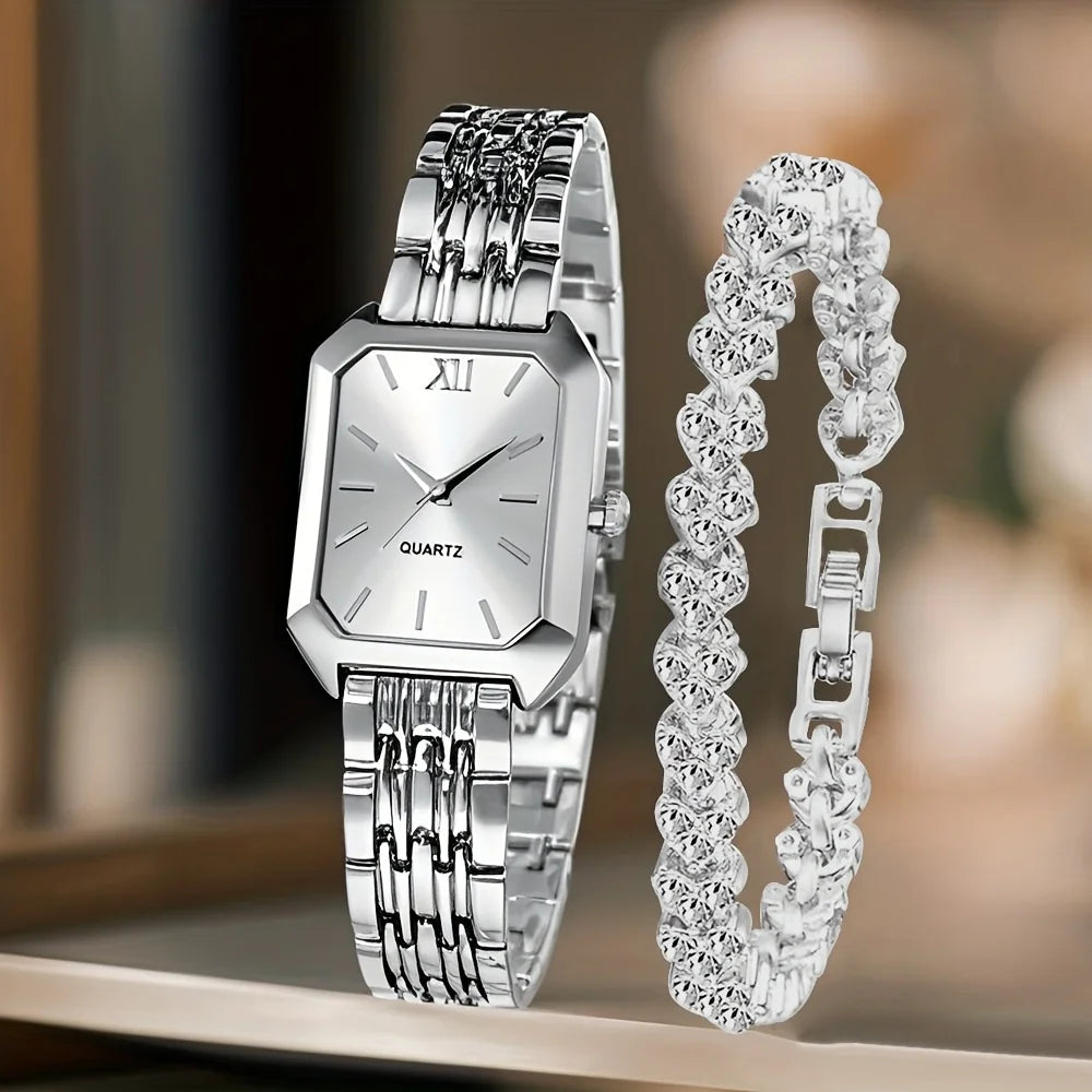 Coffret Montre & Bracelet Femme – Collection Élégance