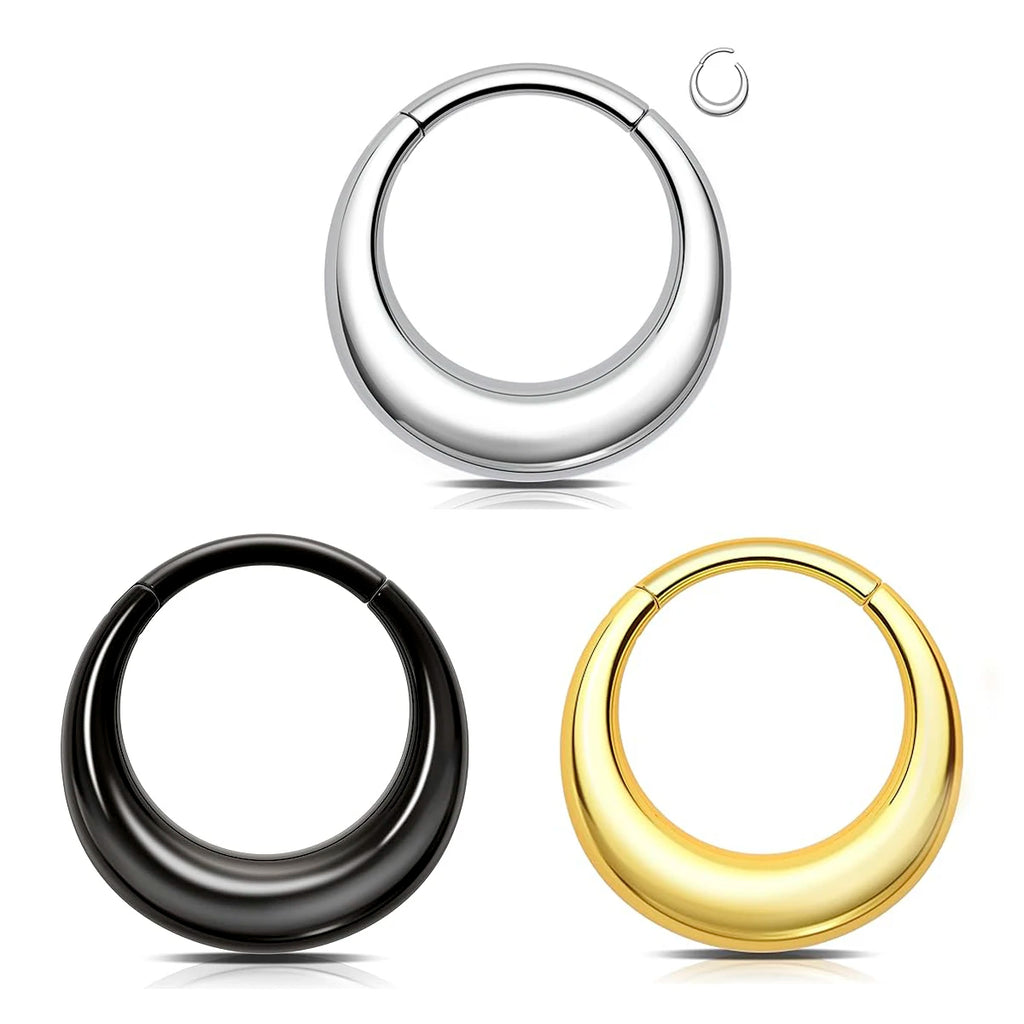 Anneau Clicker 316L Haut de Gamme – Piercing pour Nez, Septum, Cartilage et Oreille