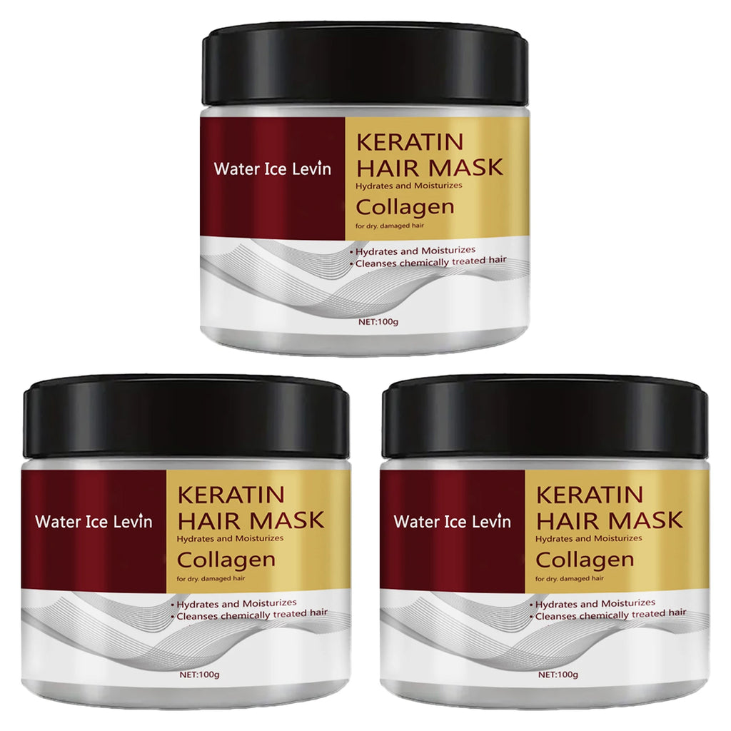 Masque Capillaire à la Kératine et au Collagène – Hydratant, Réparateur et Anti-Frisottis pour Cheveux Abîmés