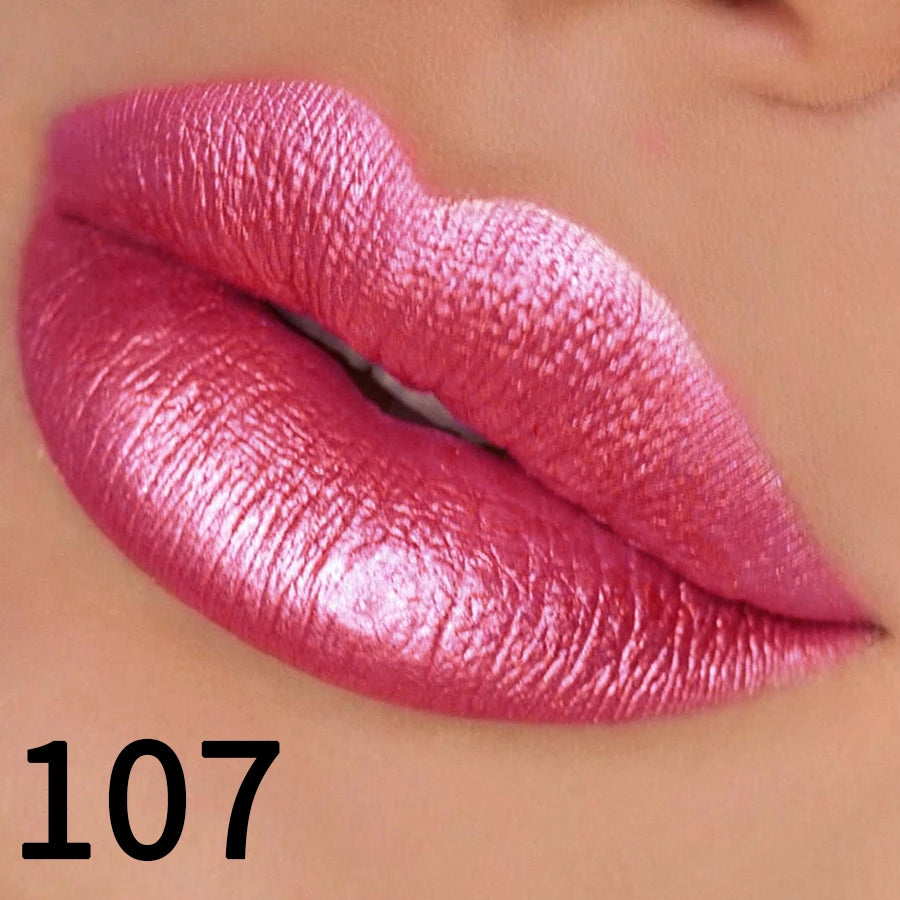 Rouge à Lèvres Métallique Hydratant – Brillance Intense & Couleur Vibrante