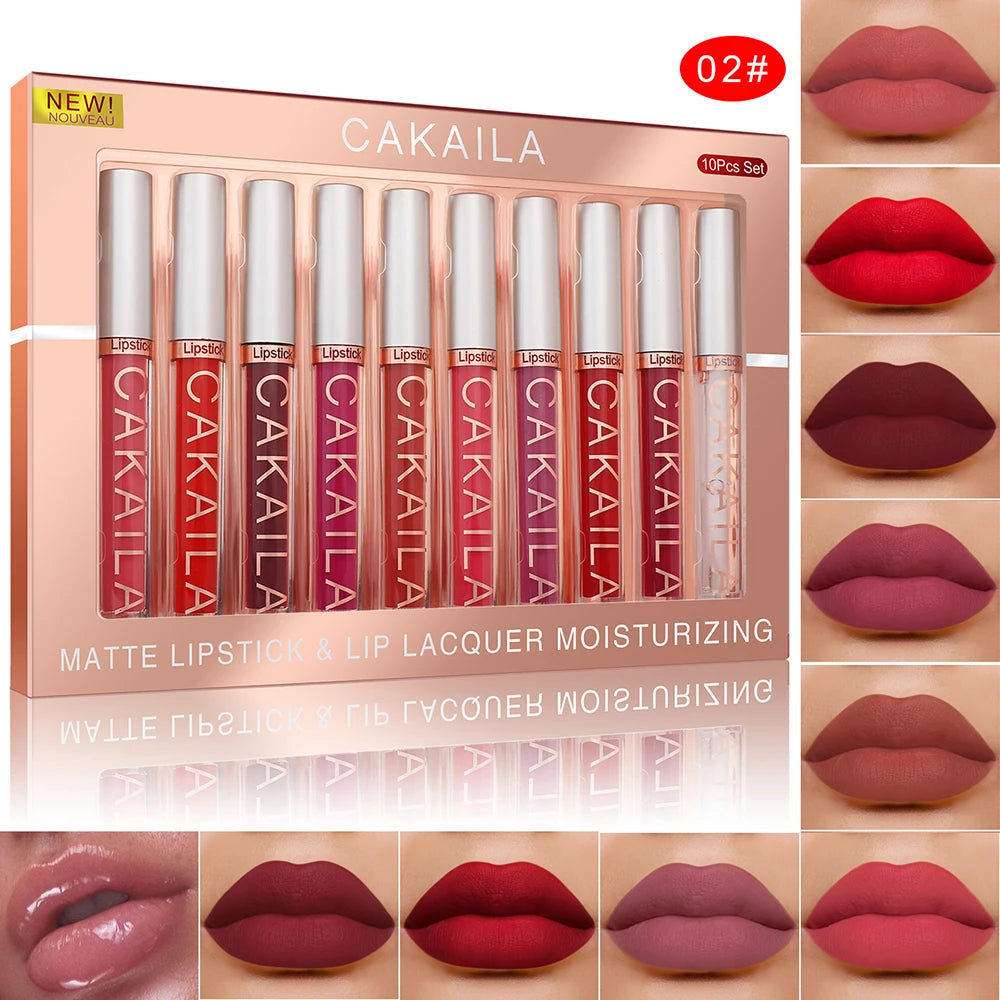 Rouge à Lèvres Liquide Mat Longue Tenue - Couleurs Intenses et Waterproof