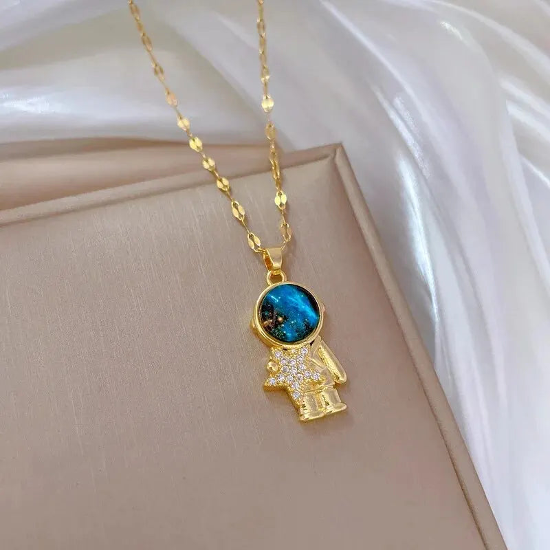 Collier Constellation Luxe – Planète et Lune
