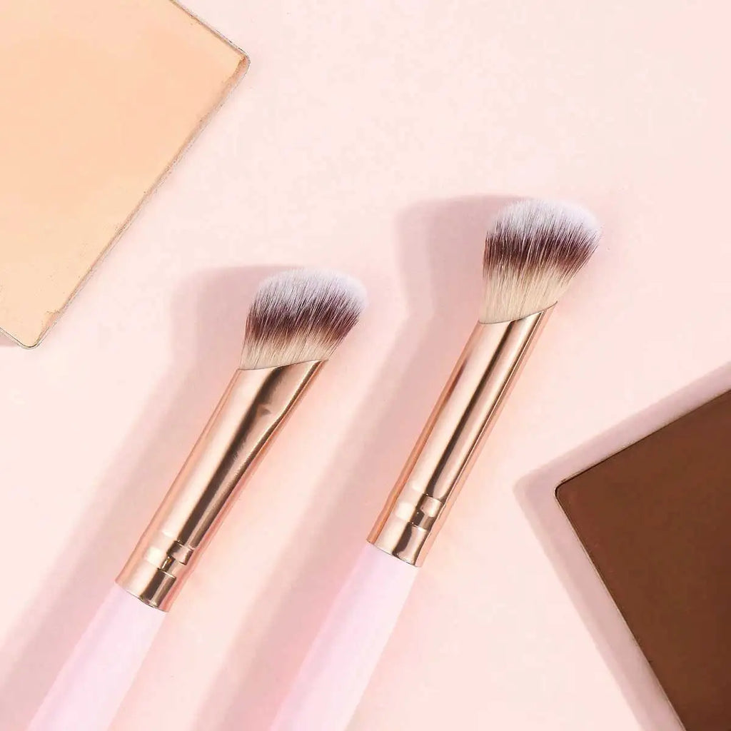 ✨ Coffret Luxe de 4 Pinceaux de Maquillage Professionnels – Double Embout & Étui Premium