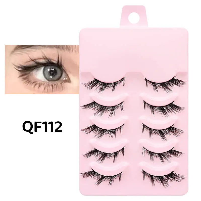 Faux Cils Naturels Réutilisables - Lot de 5 Paires