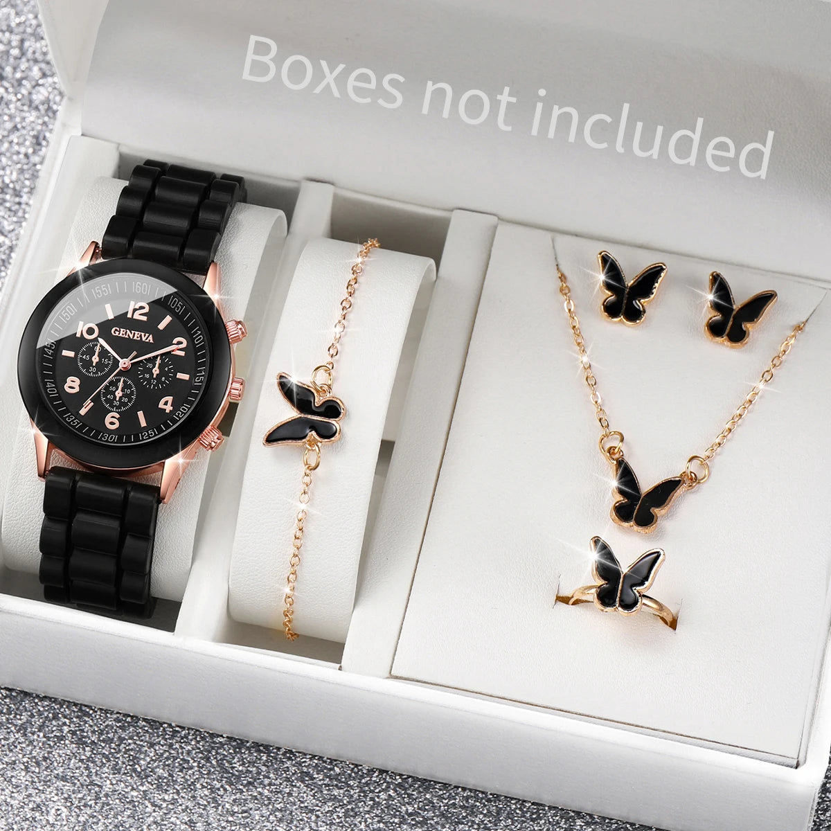 Coffret Montre Femme & Bijoux Cœur – Élégance Signature