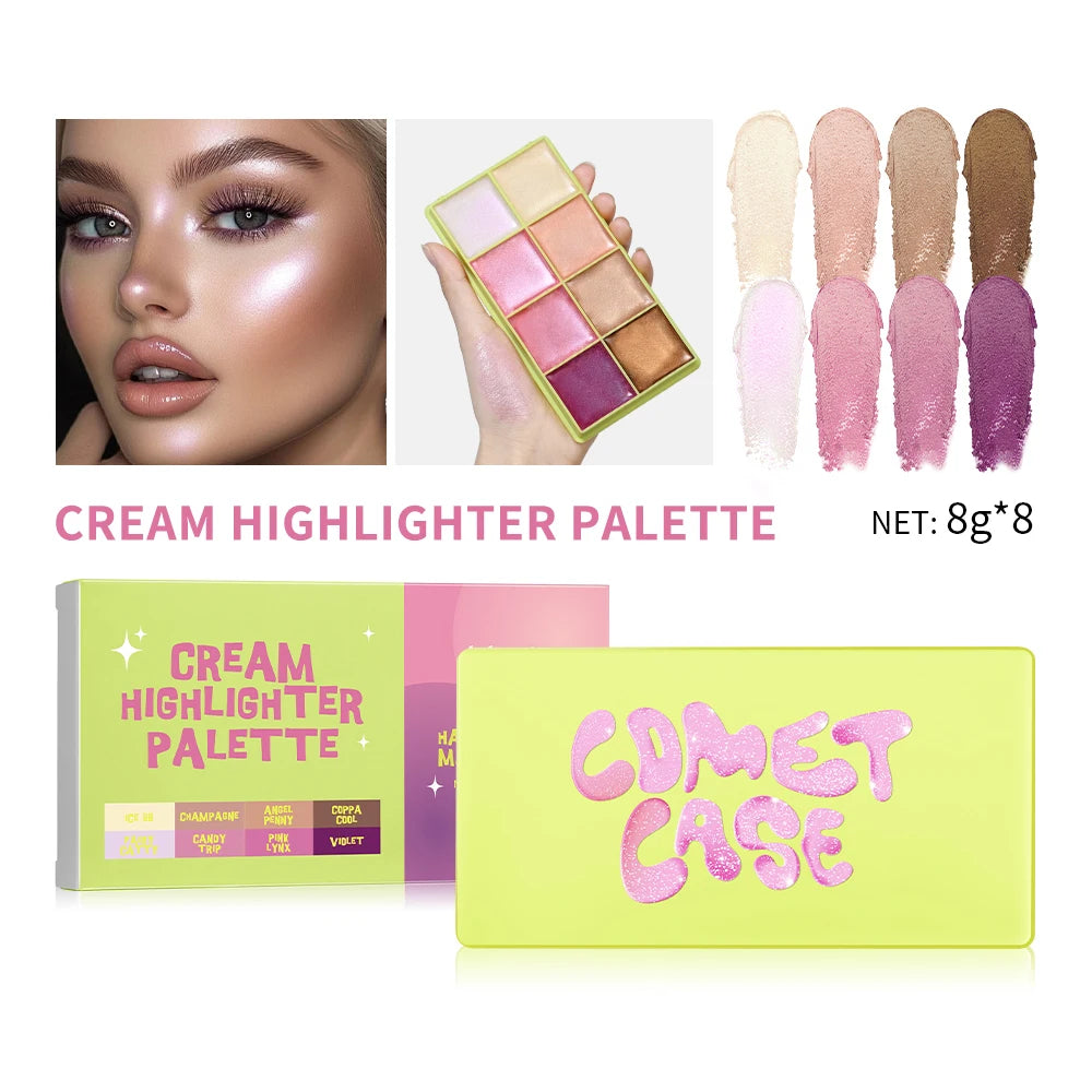 Éclat Paris™ – Palette Visage & Regard 4-en-1 | Fini Satiné • Longue Tenue • Haute Pigmentation