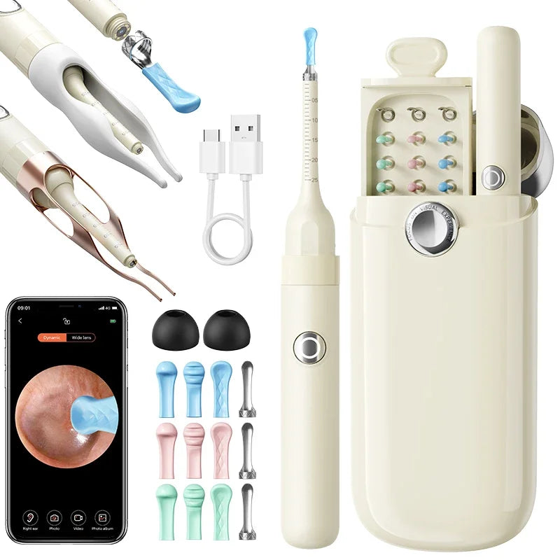 EarVision Pro™ – Nettoyeur d’Oreilles Intelligent avec Caméra HD 800W