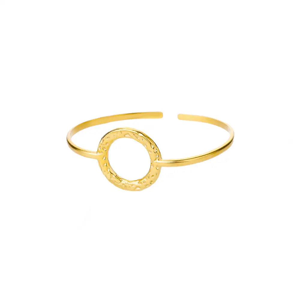 Jonc Impérial – Bracelet Doré Femme en Acier Inoxydable