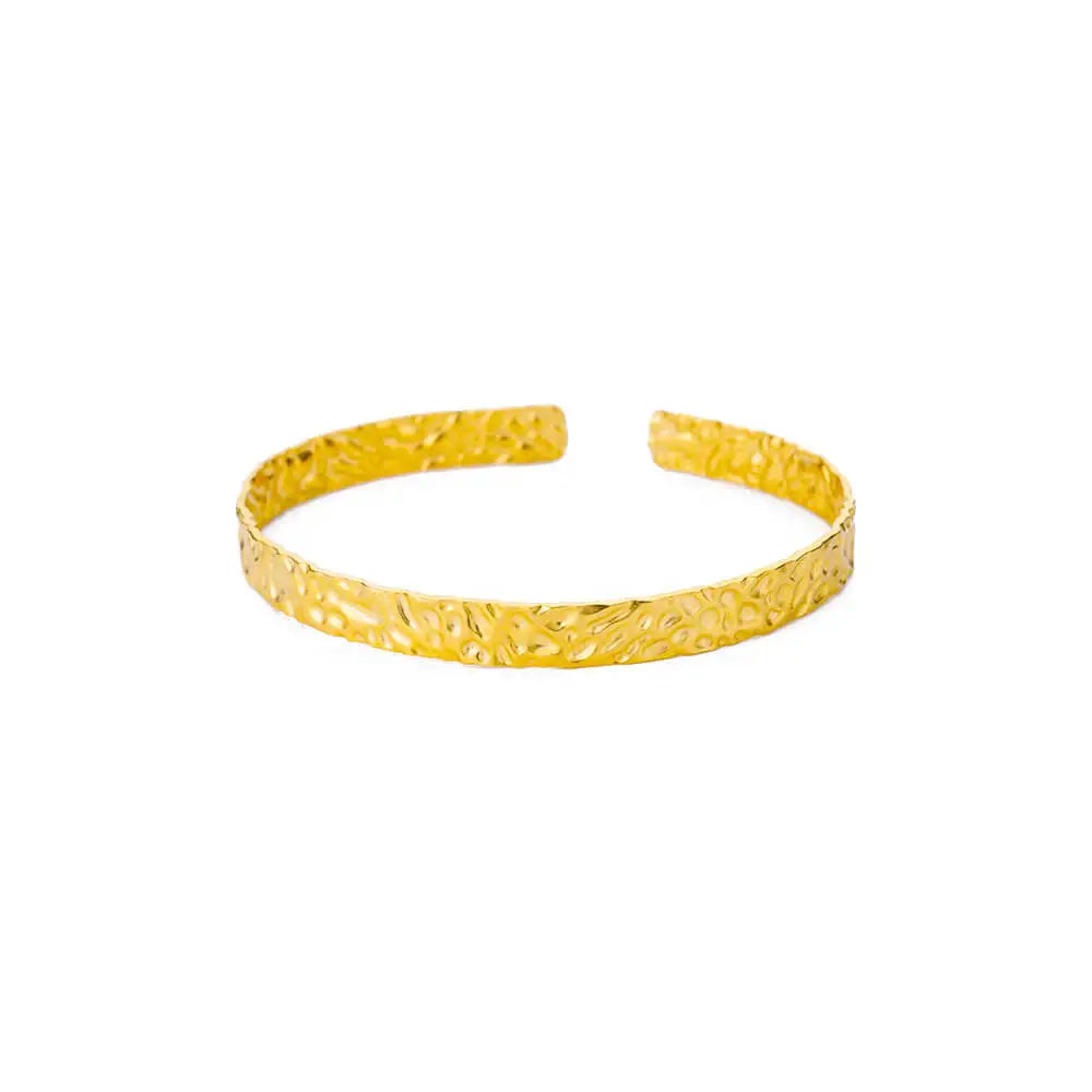 Jonc Impérial – Bracelet Doré Femme en Acier Inoxydable