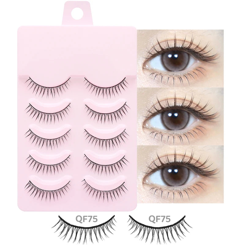 Faux Cils Naturels Réutilisables - Lot de 5 Paires