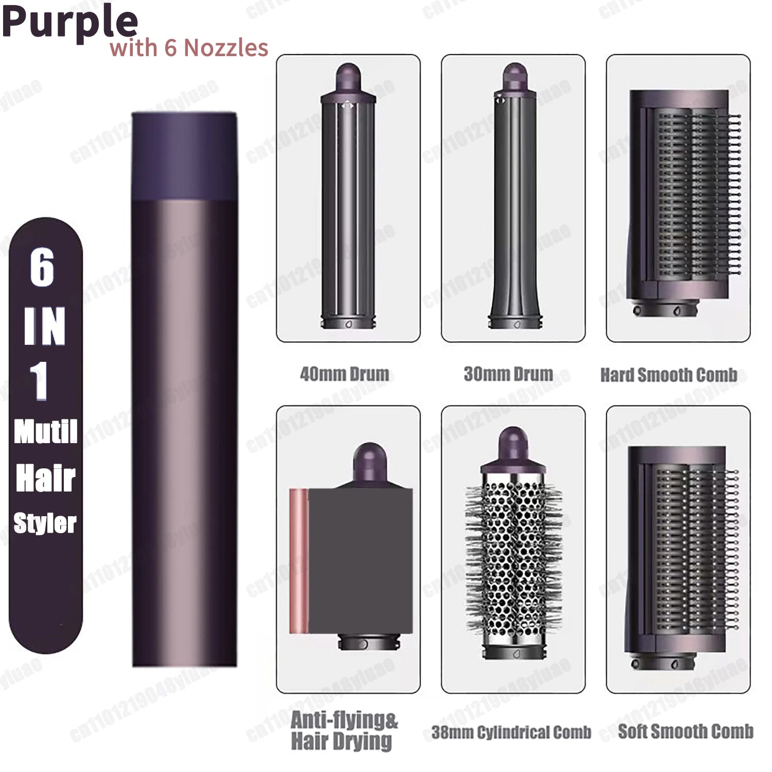 Sèche-Cheveux Multifonction 6-en-1 AirStyler Pro™ | Séchage, Boucles & Lissage Professionnels