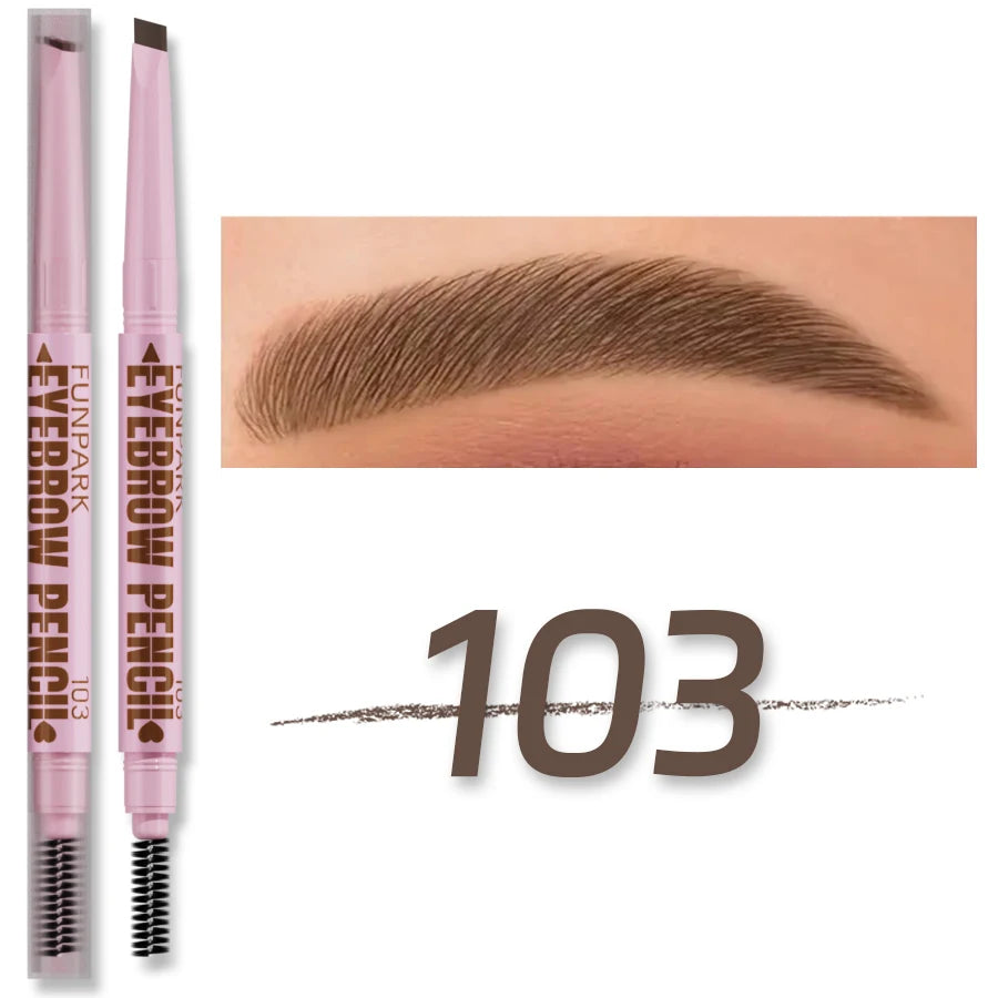 Crayon à Sourcils 2-en-1 Professionnel – 5 Teintes, Waterproof & Longue Tenue
