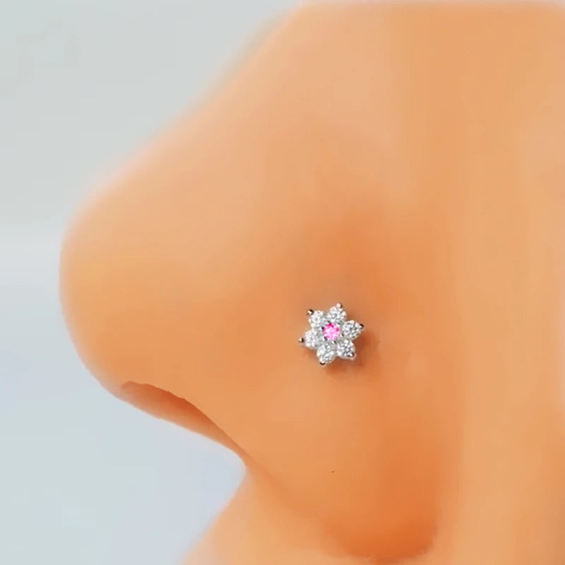 Collection Élégance™ – Lot de 3 Piercings de Nez L-Shape en Acier Inoxydable