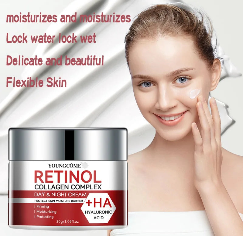 👑 Crème Visage Premium au Rétinol & Collagène – Hydratation Intense & Peau Raffermie ⭐